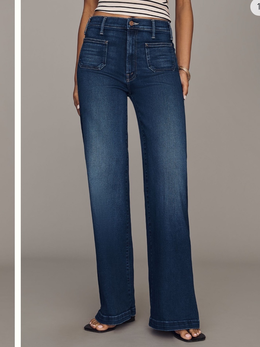 Mother Hustler Roller Patch Pocket Jeans in Out for The Evening Size 26 - Picture 7 of 15